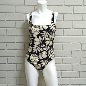 Sun Blush Tropical One Piece Bathing Suit. Size 14